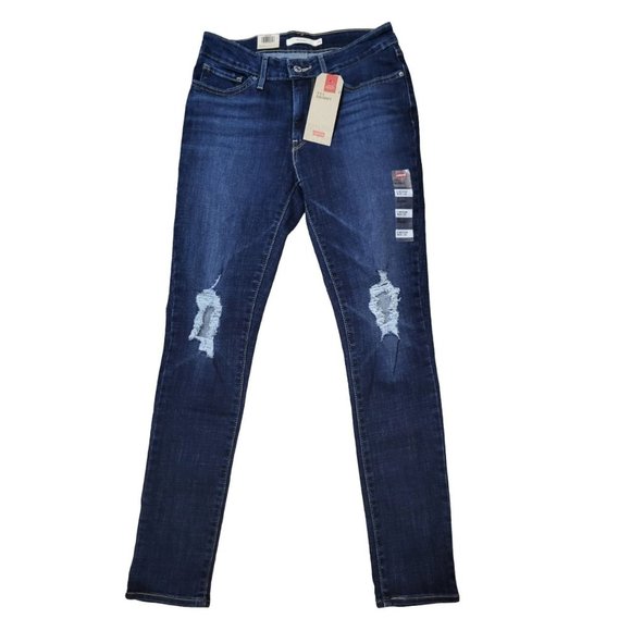 Levi's Denim - Levi's 711 Distressed Dark Wash Skinny Jeans size 28/6, NWT